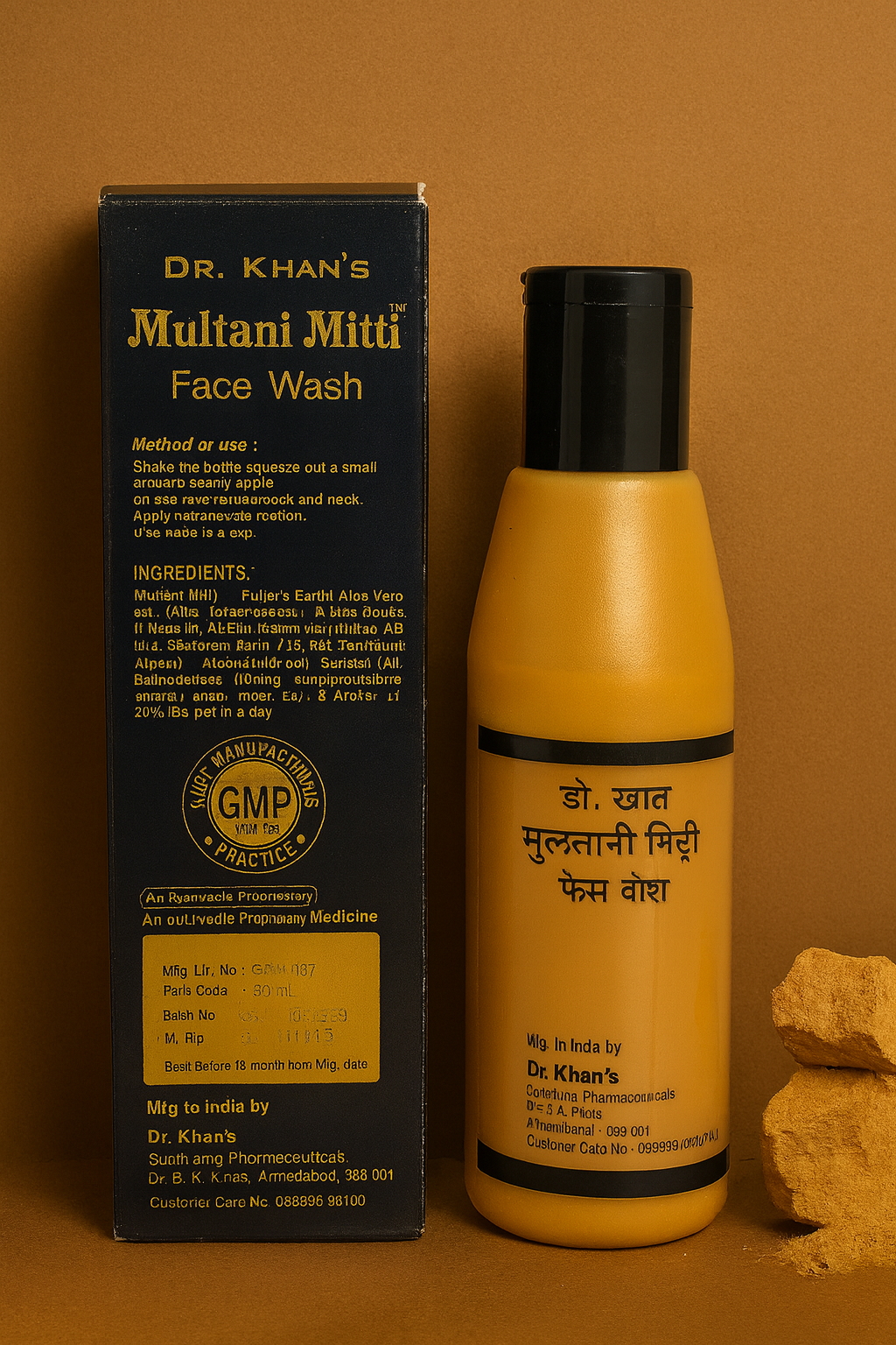 Dr. Khan’s Multani Mitti Face Wash – Pure Herbal Cleanser | Clarifies, Detoxifies & Refreshes Skin (90ml)