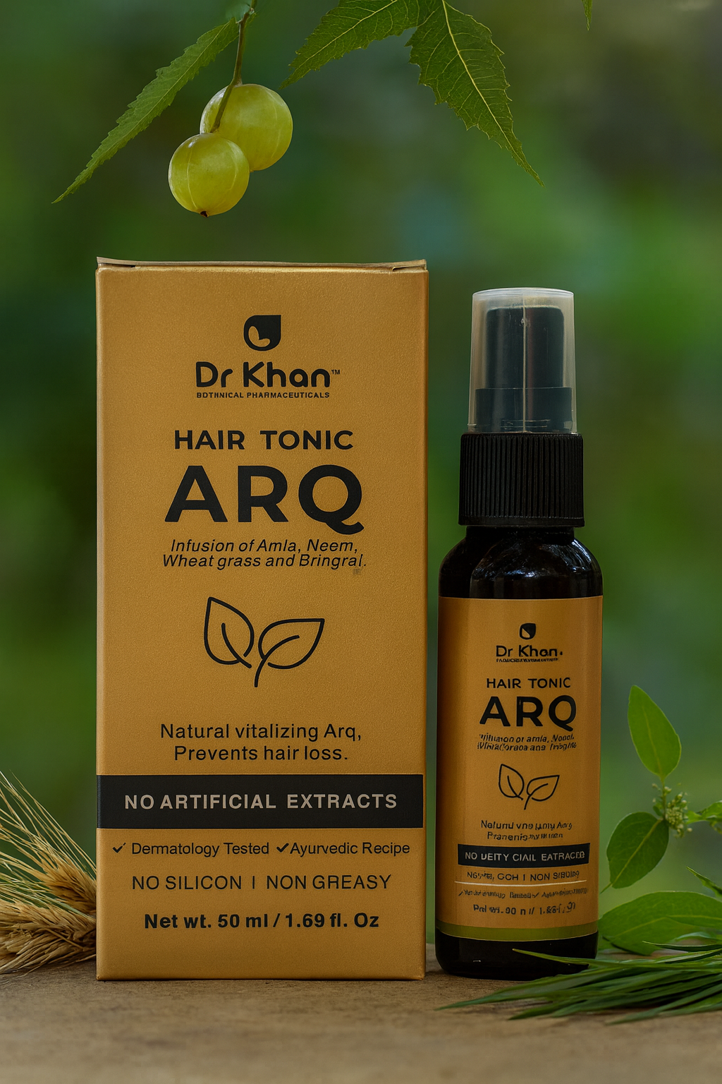 Dr. Khan ARQ Hair Tonic – Ayurvedic Hair Growth Serum for Hair Fall Control