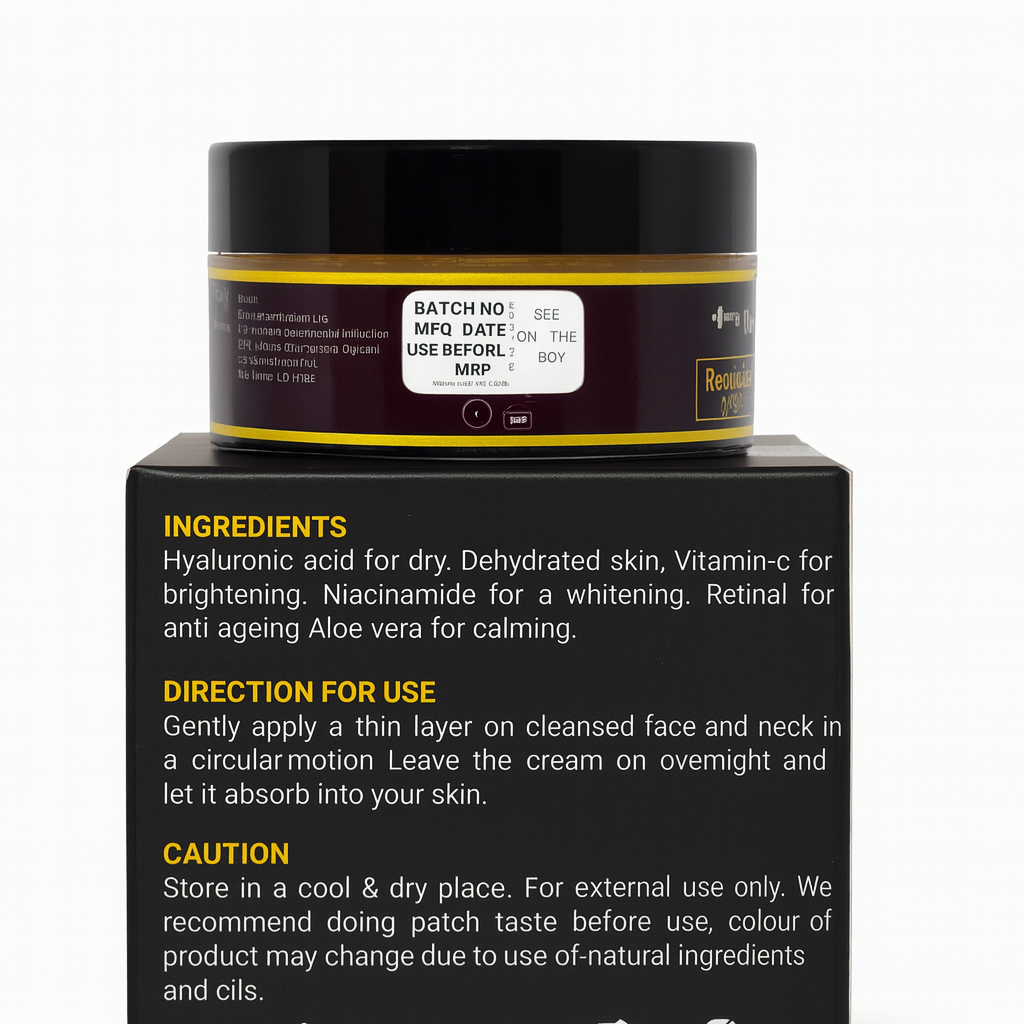 Roopmani Retinol Night Cream – Anti-Aging, Anti-Wrinkle & Brightening Formula (25gm)