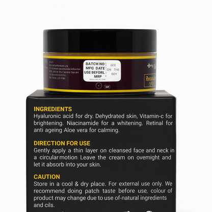 Roopmani Retinol Night Cream – Anti-Aging, Anti-Wrinkle & Brightening Formula (25gm)