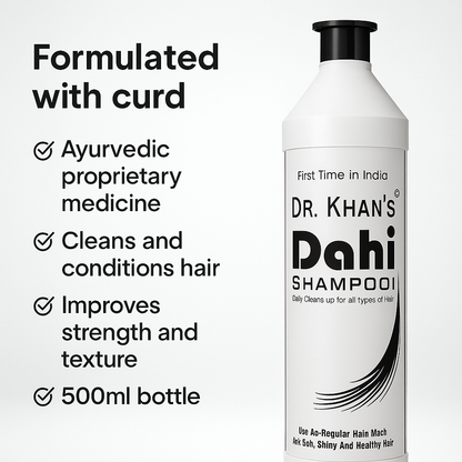 Dr Khan Dahi Shampoo with Ayurvedic Curd Formula – 500ml