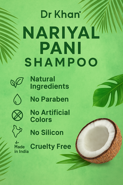 Dr Khan Nariyal Pani Shampoo with Natural Coconut Water – 300ml