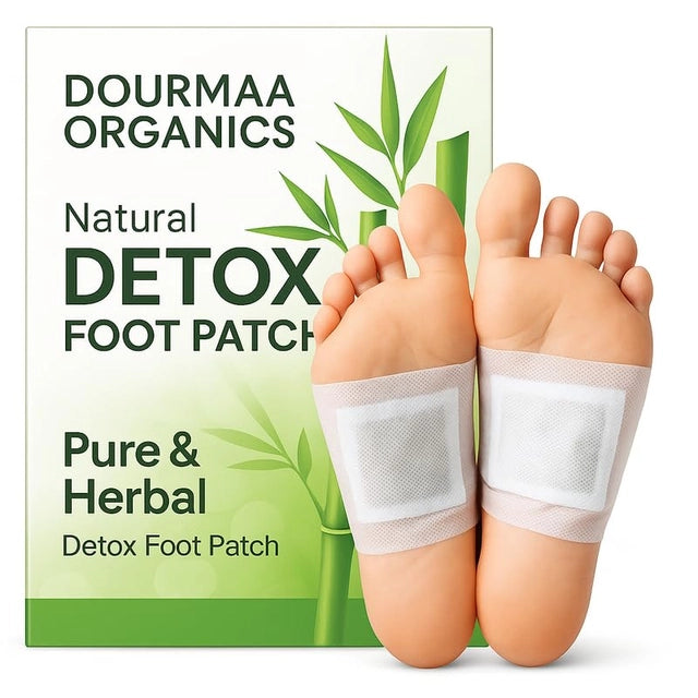 Dourmaa Organics Natural Detox Foot Patches – Pure & Herbal Foot Pads for Overnight Cleansing (Pack of 10)